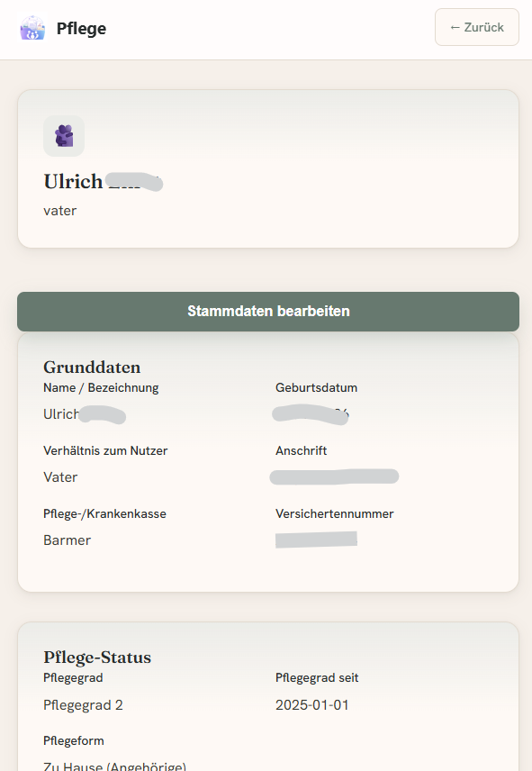 Pflege würdevoll organisiert (1/2)