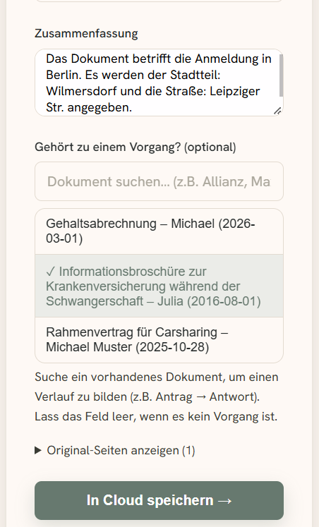 Scannen & automatisch erkennen (2/2)